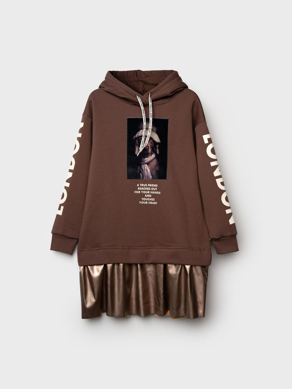 PLAYTODAY Платье 570248 32521469 коричневый,золотой