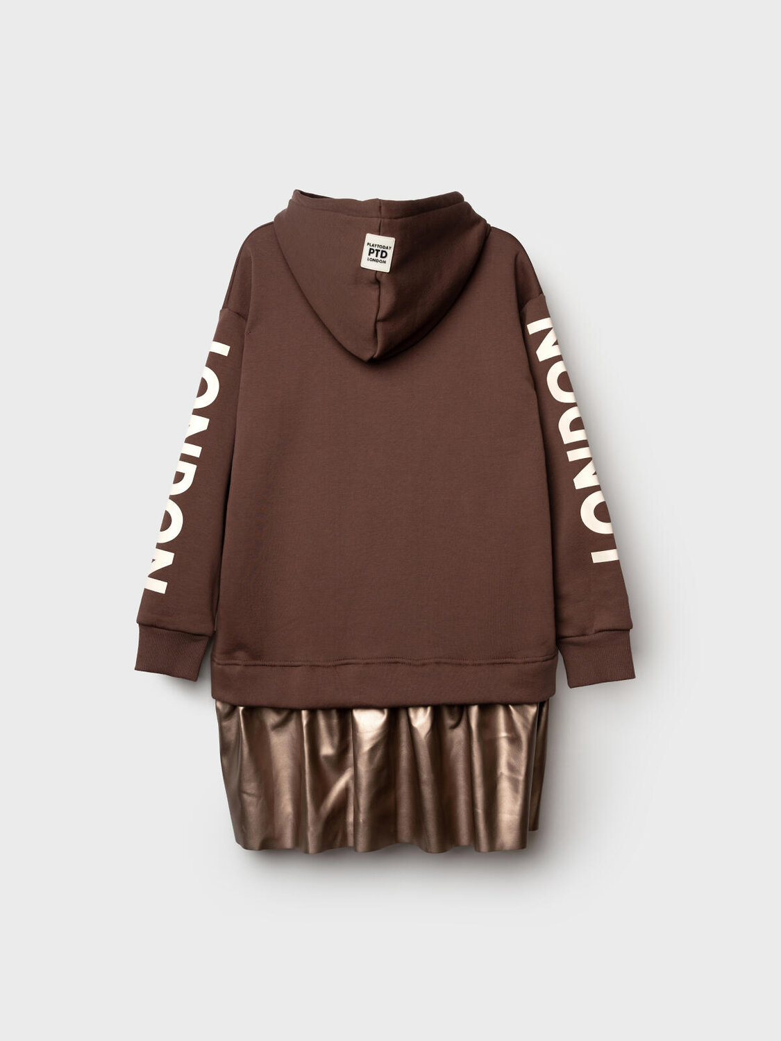 PLAYTODAY Платье 570248 32521469 коричневый,золотой