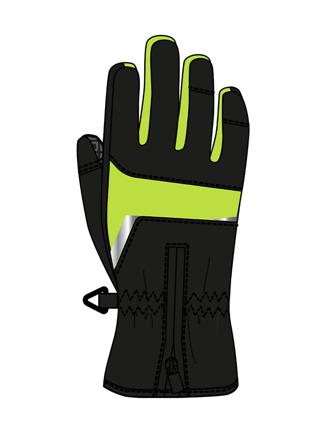 PLAYTODAY Перчатки 570276 32512141 черный,светло-зеленый