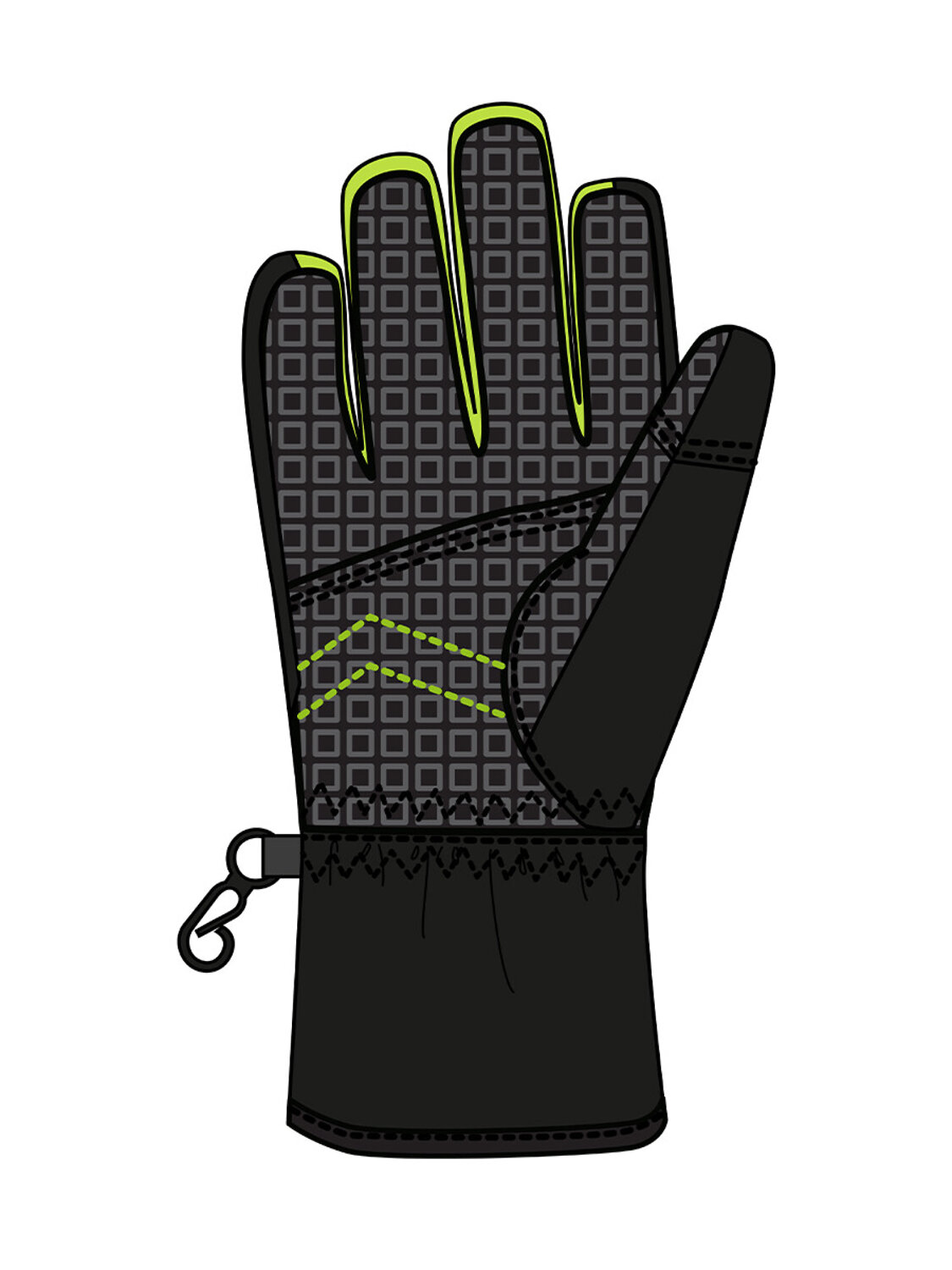 PLAYTODAY Перчатки 570276 32512141 черный,светло-зеленый