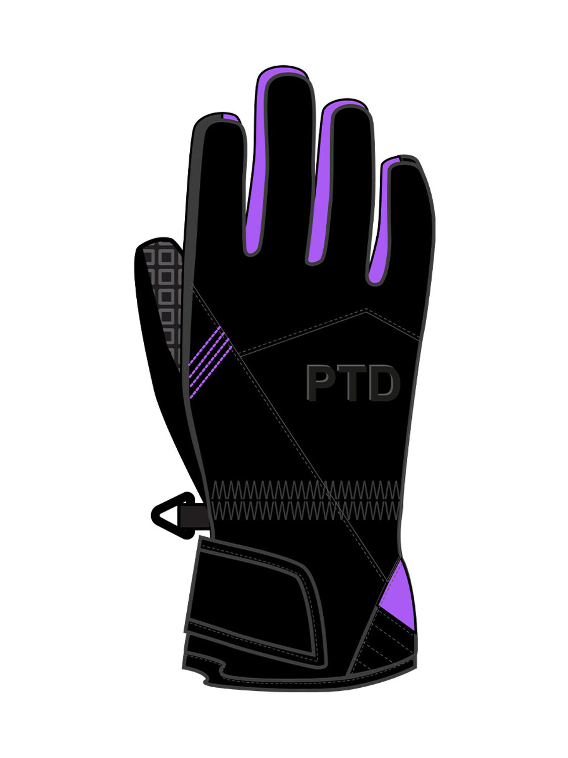 PLAYTODAY Перчатки 570280 32521047 черный,сиреневый