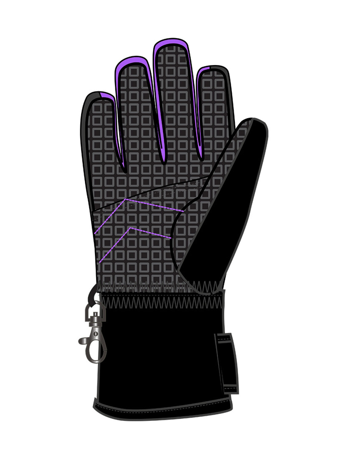 PLAYTODAY Перчатки 570280 32521047 черный,сиреневый