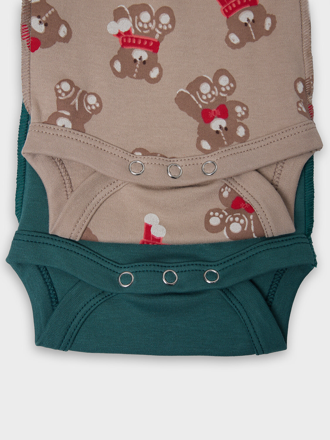 MARK FORMELLE Боди детское 570329 13015-1-2 НГ мишутки на бежевом +изумруд