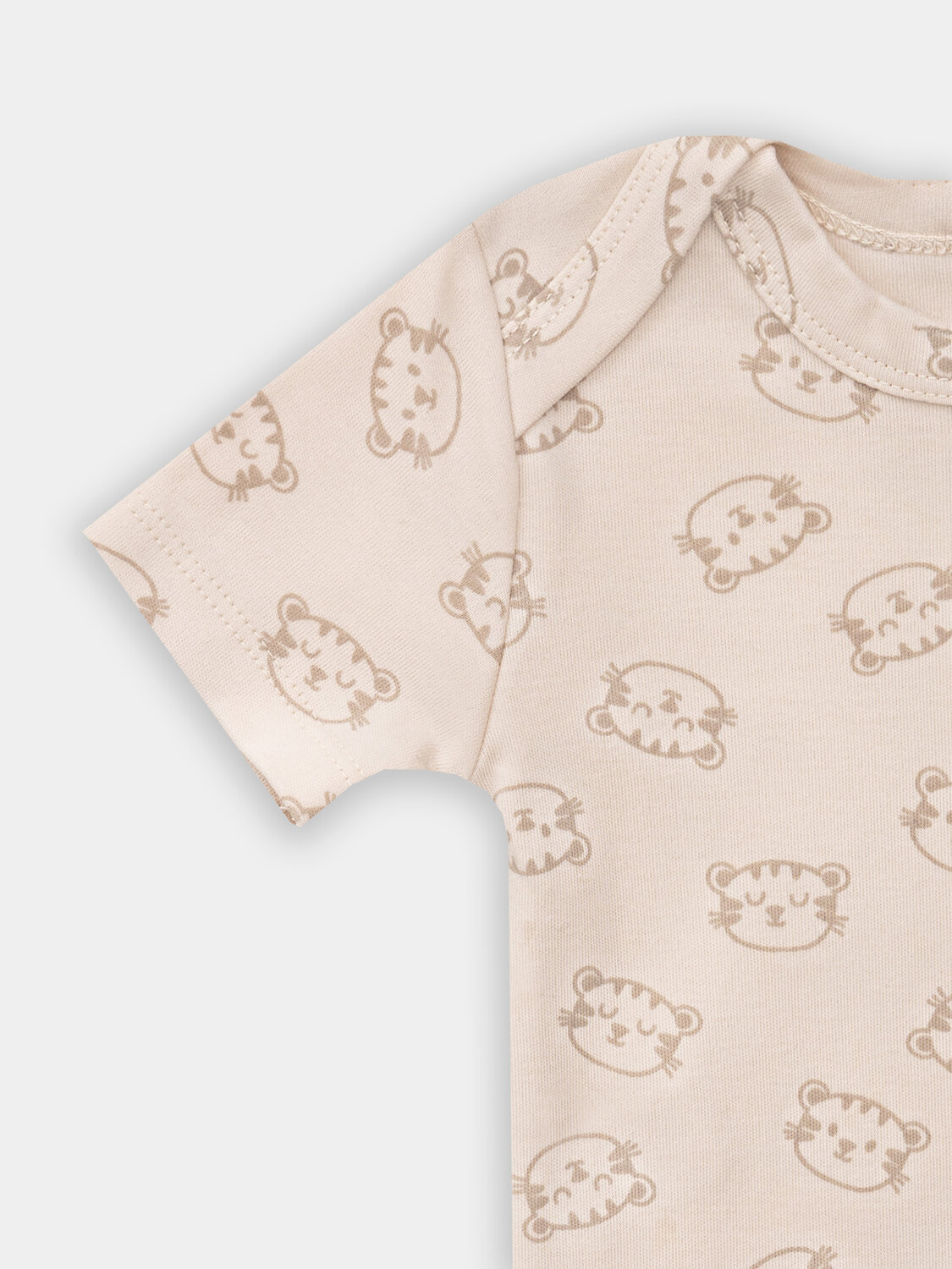 MARK FORMELLE Боди детское 570331 13015-2 тигрята на пудре +дольки на сером