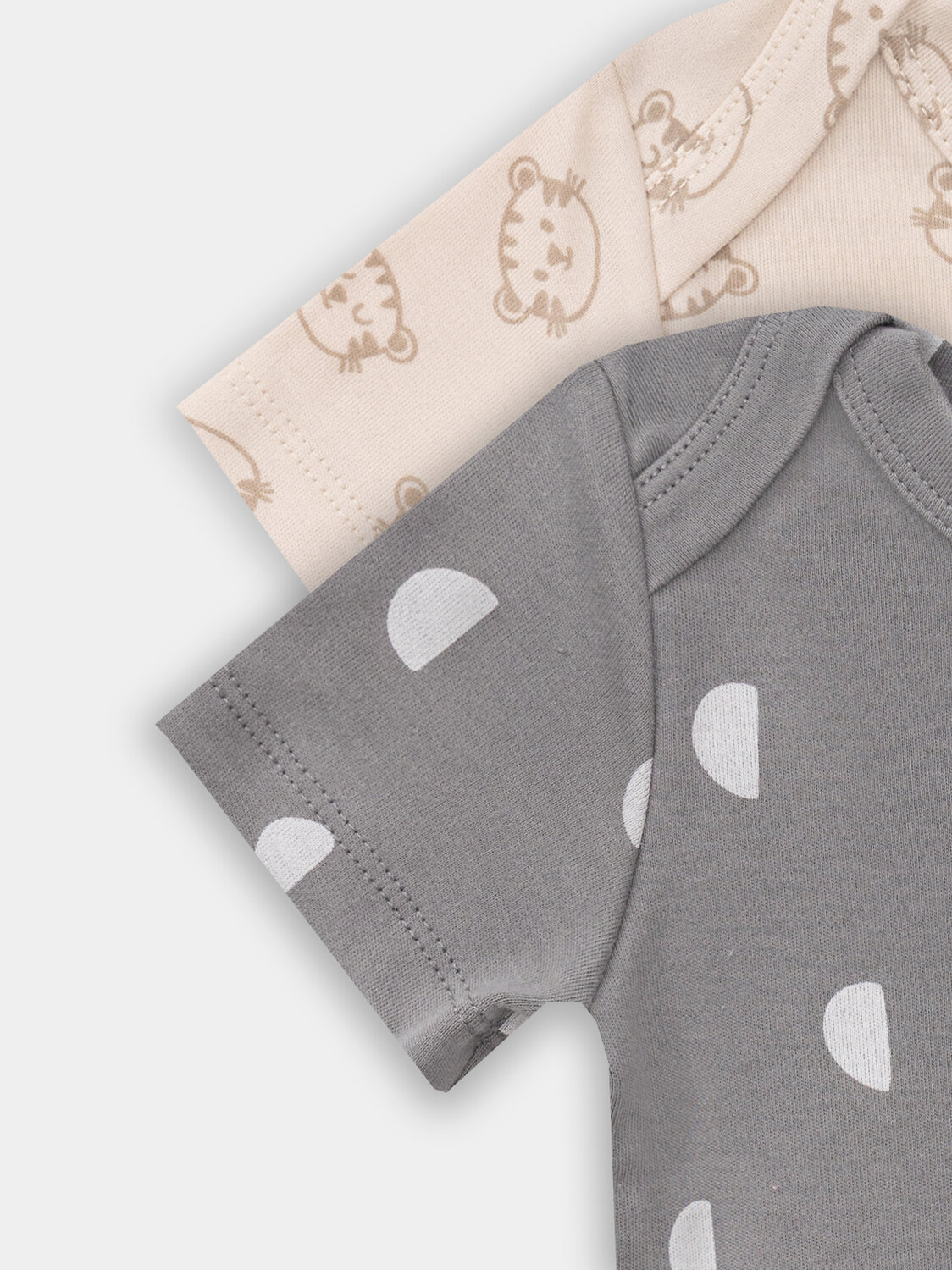 MARK FORMELLE Боди детское 570331 13015-2 тигрята на пудре +дольки на сером