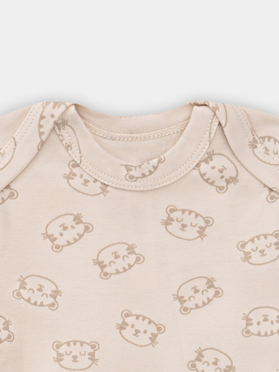 MARK FORMELLE Боди детское 570331 13015-2 тигрята на пудре +дольки на сером