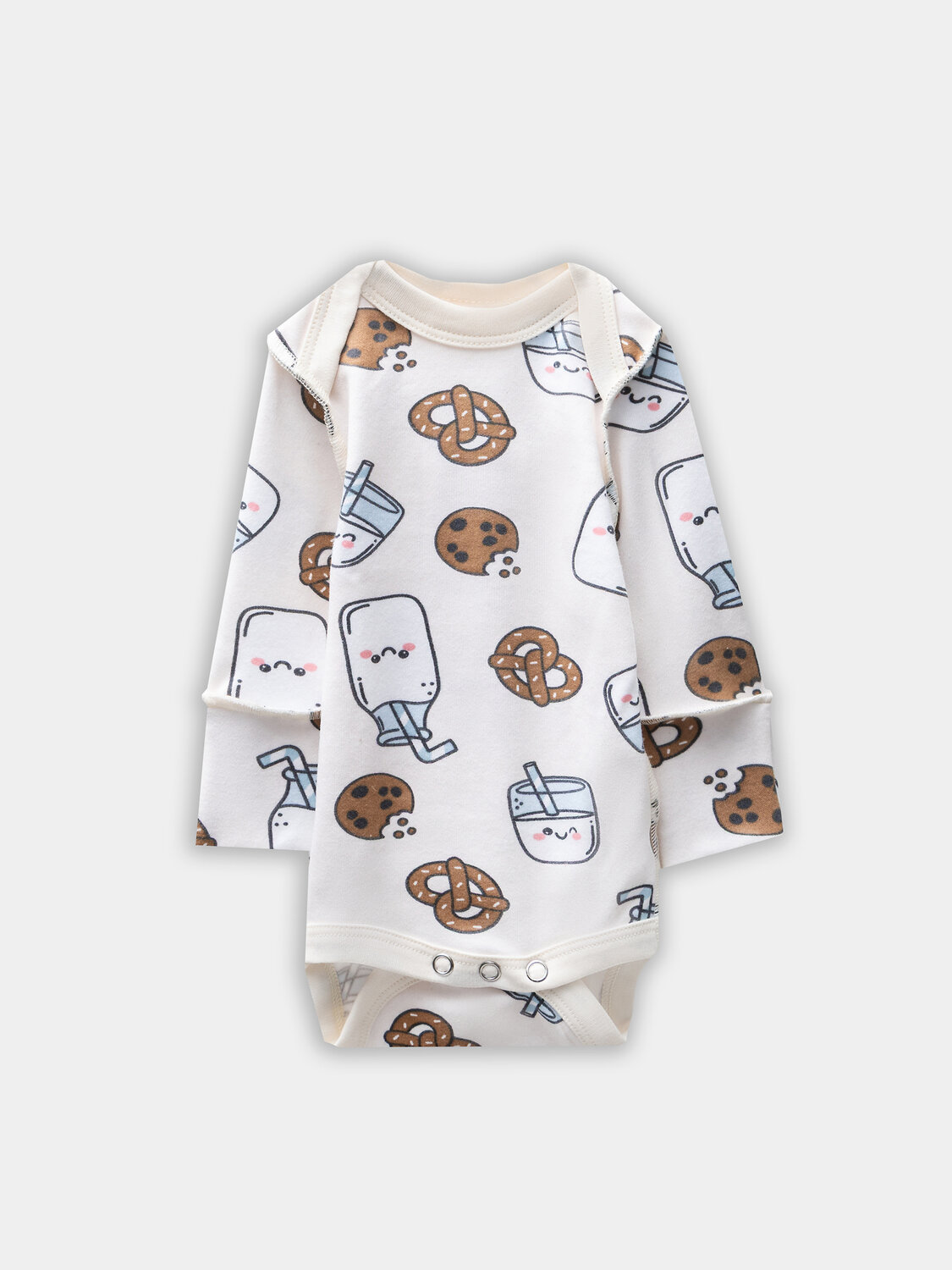 MARK FORMELLE Боди детское 570333 13016-1-2 печеньки/молочко на молочном +песочный