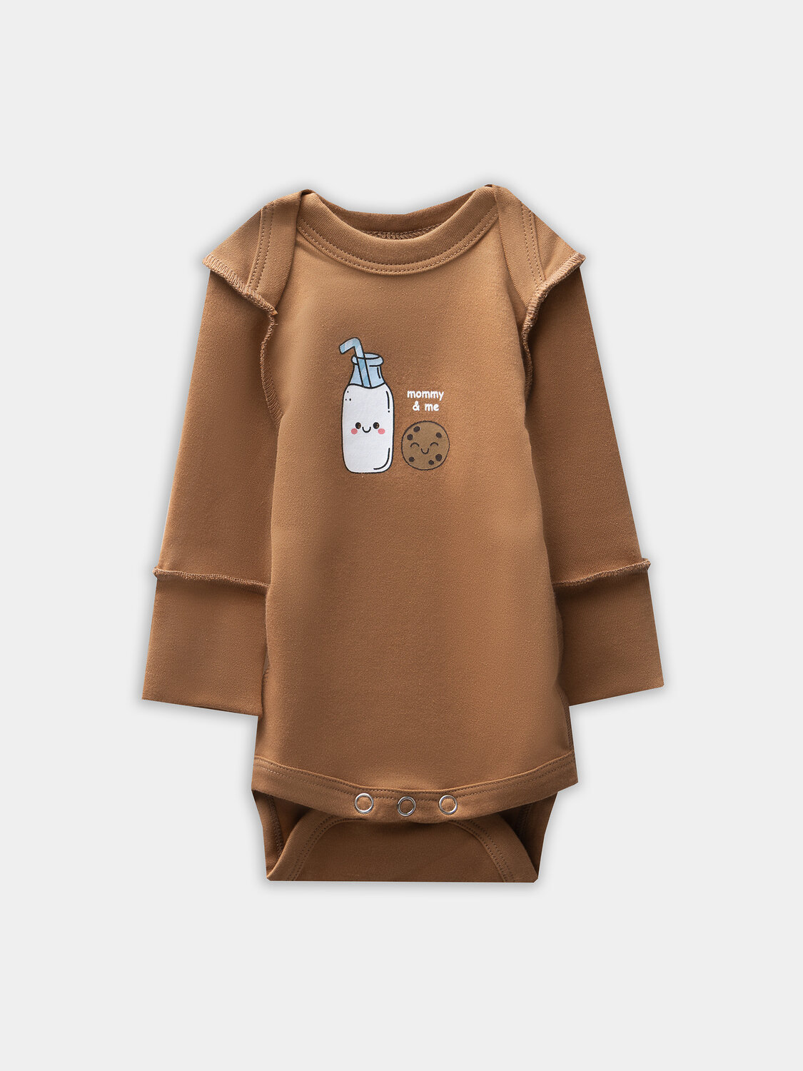 MARK FORMELLE Боди детское 570333 13016-1-2 печеньки/молочко на молочном +песочный