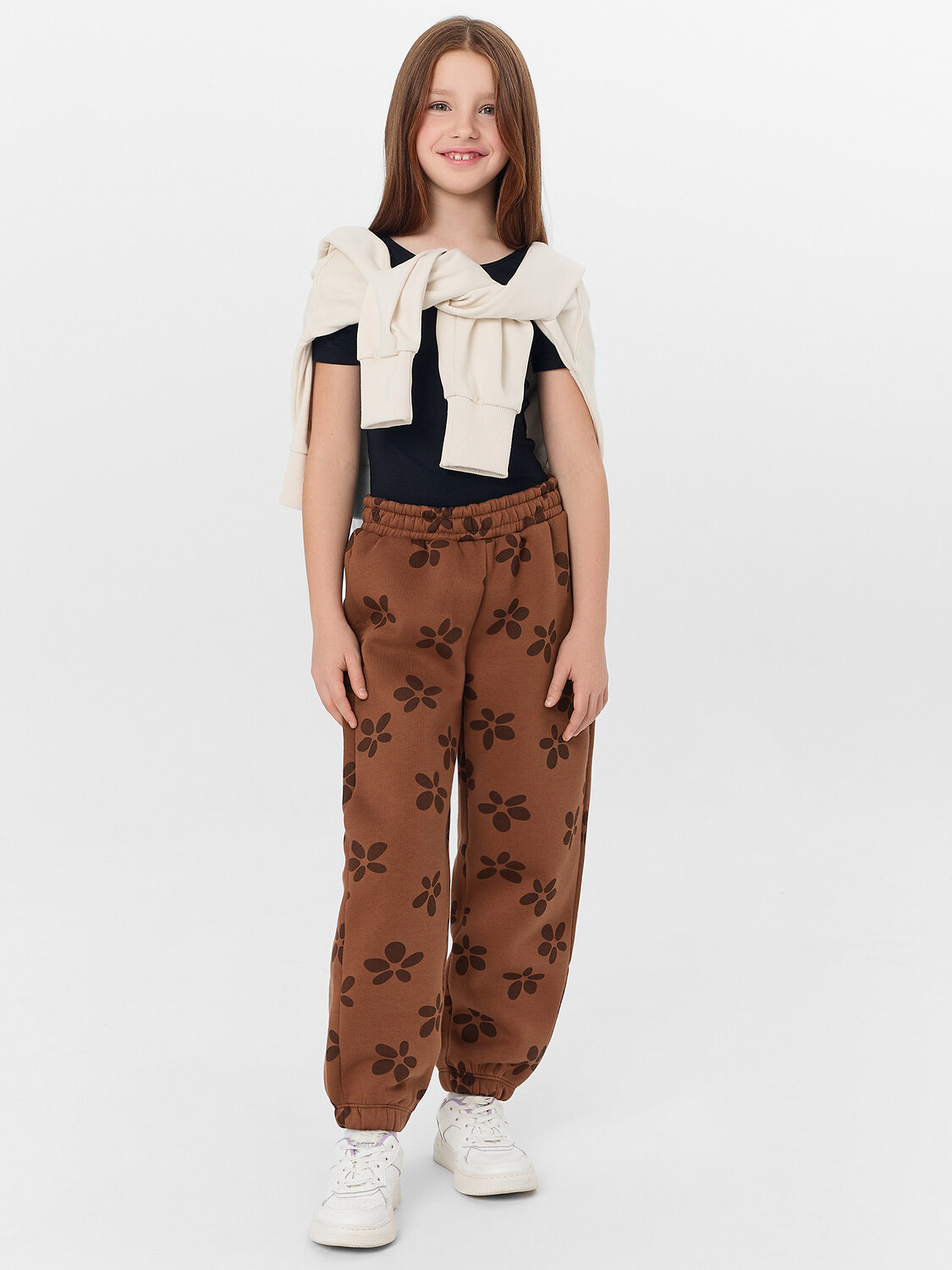 MARK FORMELLE Брюки 570343 187770 цветочки на коричневом