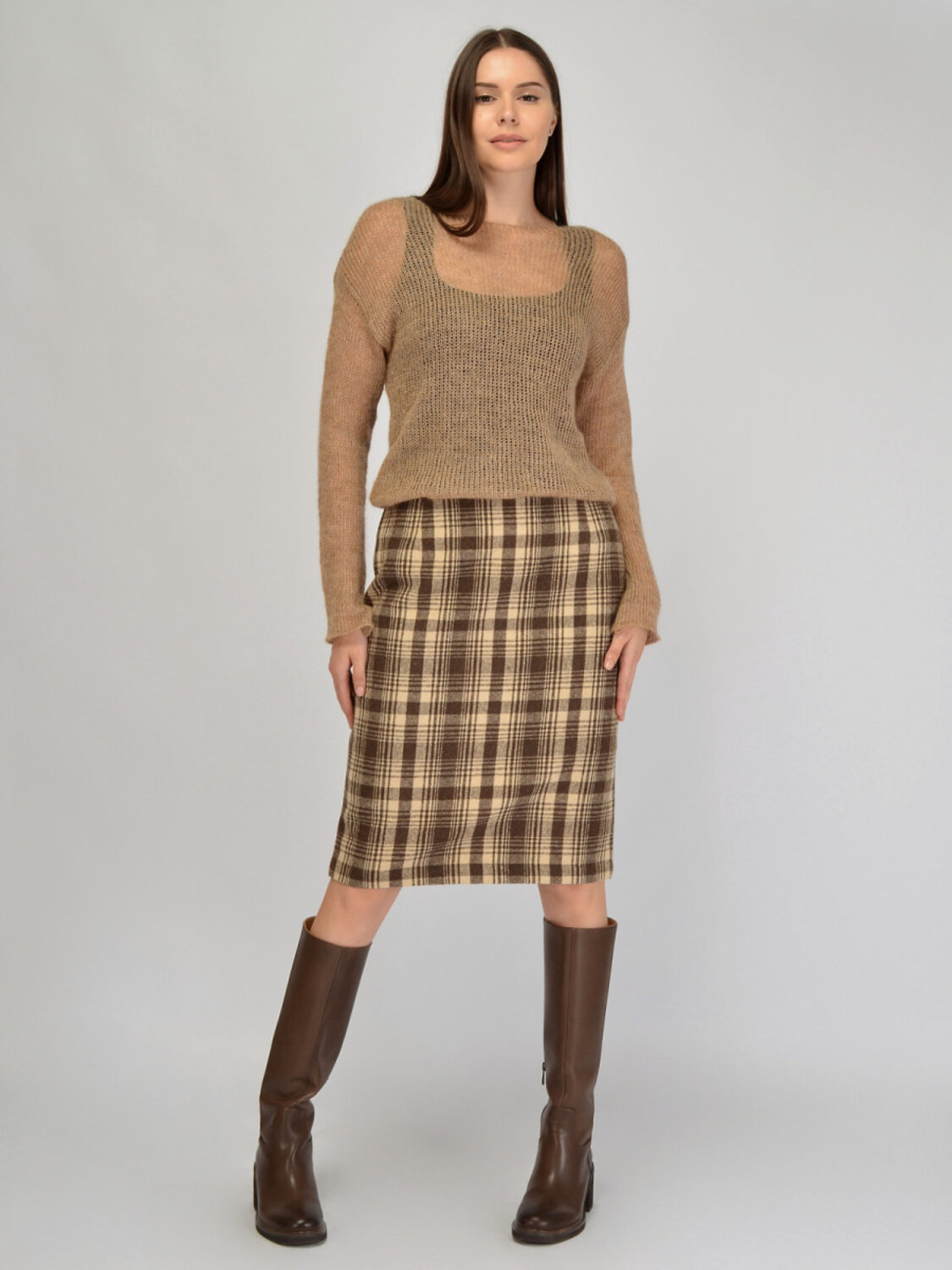 VISERDI Юбка 570399 1726-крк 945860 бежевый