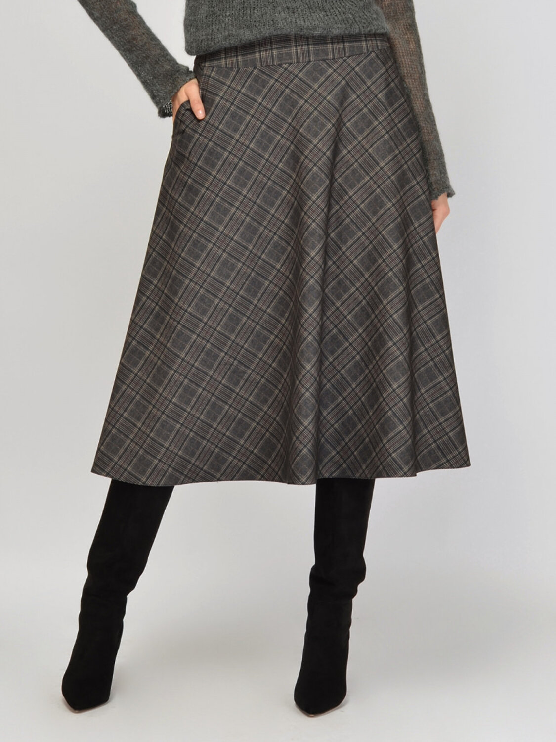 VISERDI Юбка 570400 1960-срк 9451235 серый