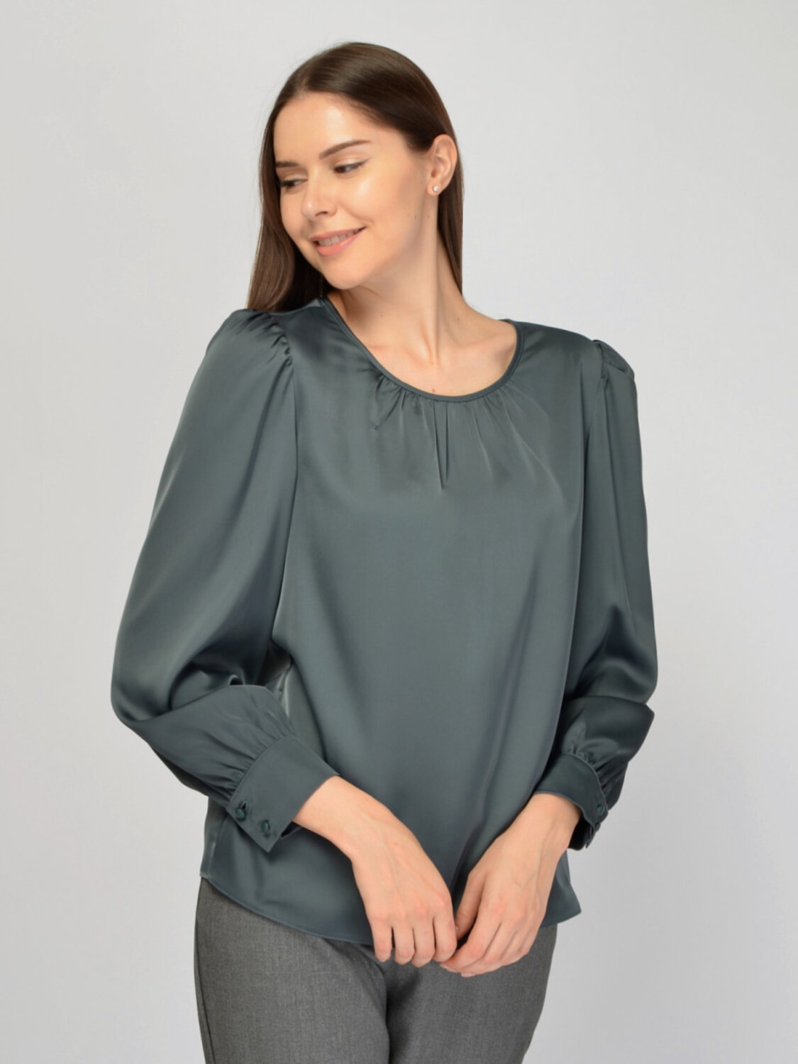 VISERDI Блузка 570404 10445-тзл 1451165 серо-зеленый