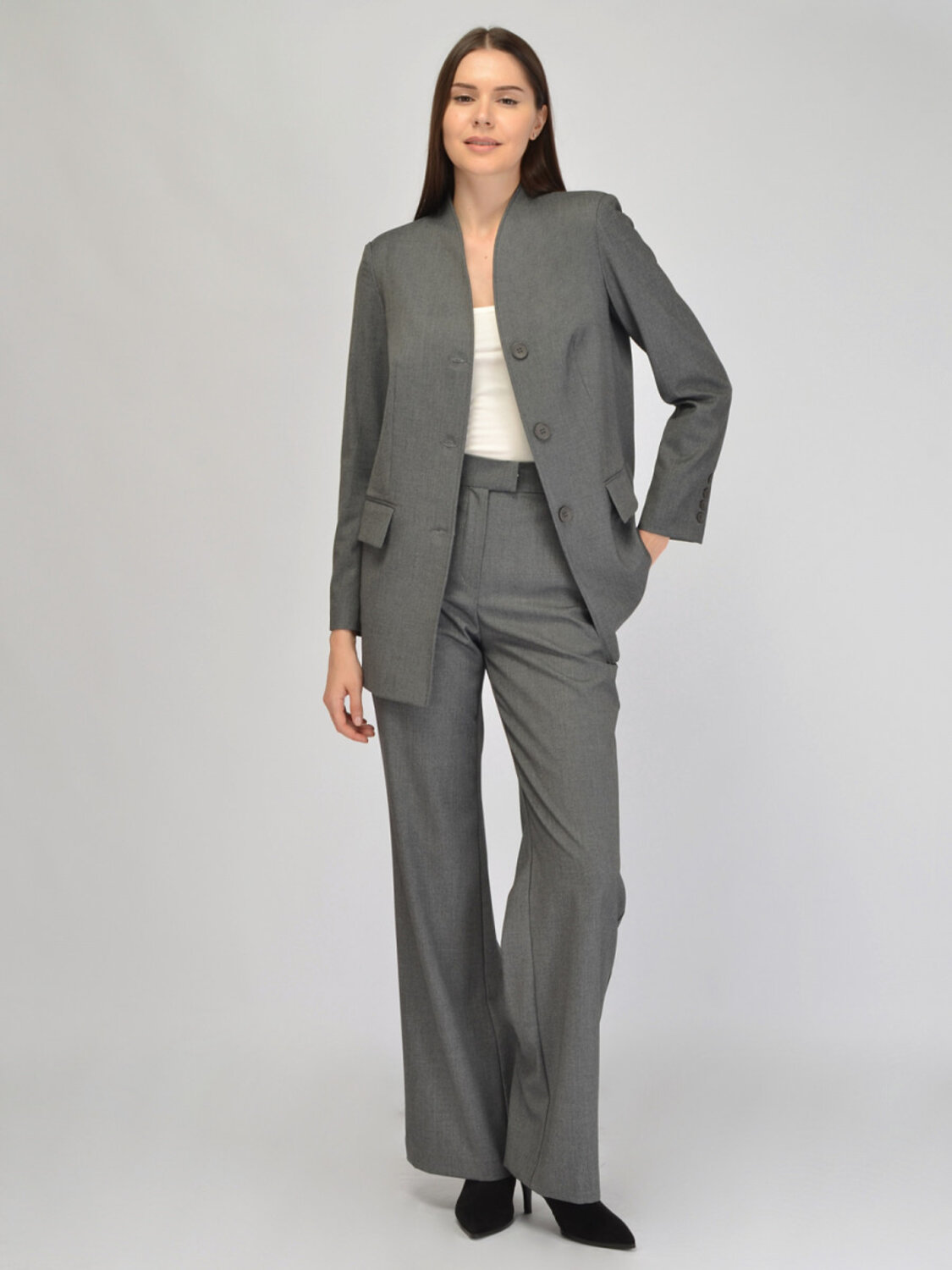 VISERDI Жакет 570414 10442-сер 6453050 серый