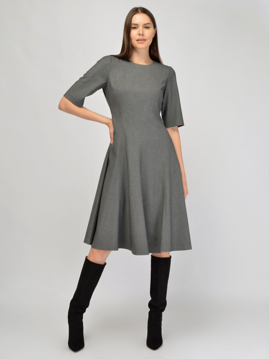 VISERDI Платье 570424 10448-сер 4451610 серый