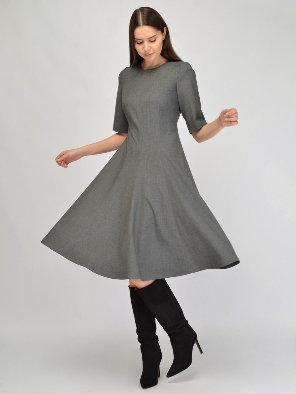 VISERDI Платье 570424 10448-сер 4451610 серый
