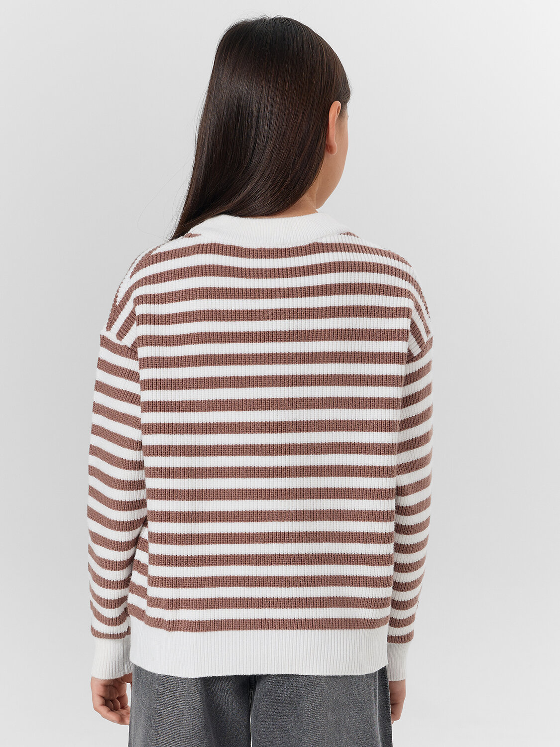 MARK FORMELLE Джемпер 570561 127967 брауни полоска на сливочном