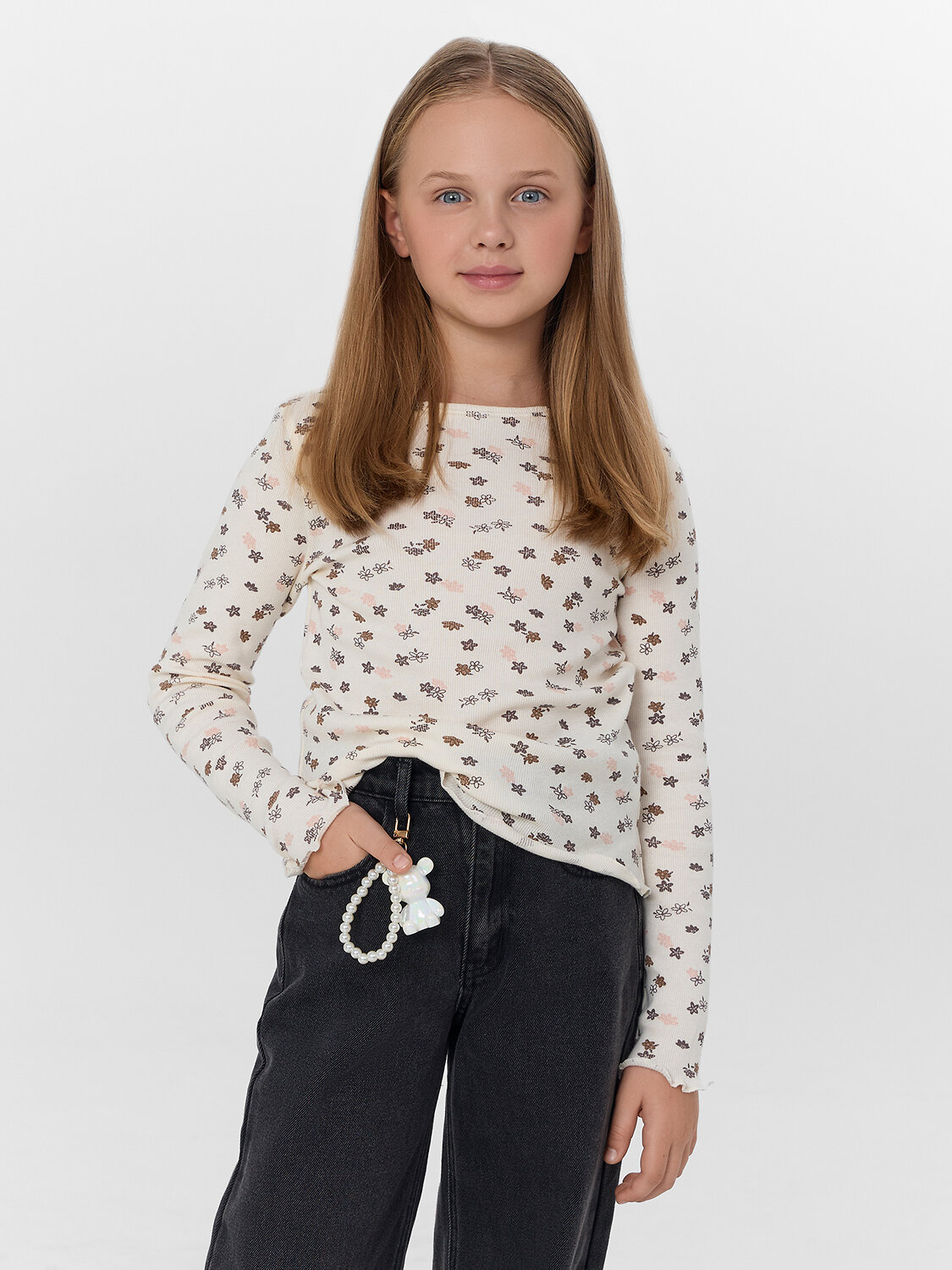 MARK FORMELLE Джемпер 570564 127885 цветочки на молочном