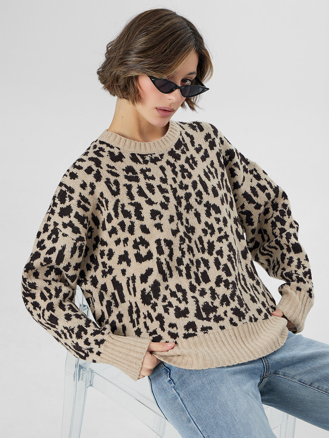 MARK FORMELLE Джемпер 570575 122487 светлый леопард