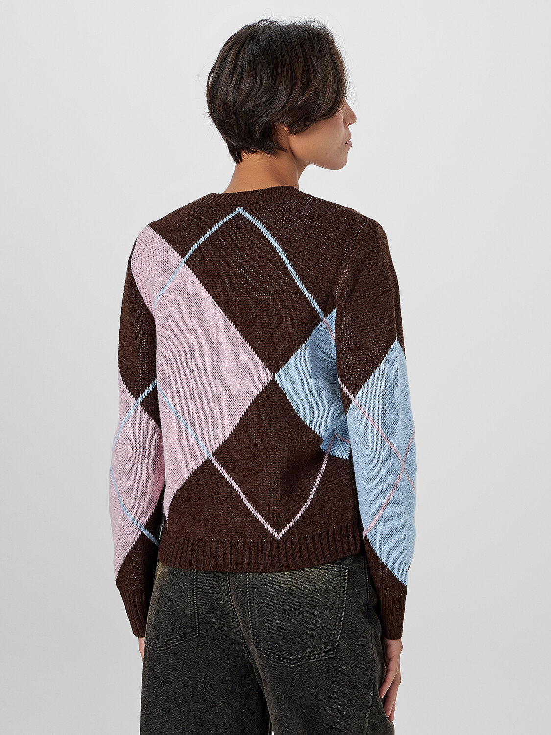 MARK FORMELLE Джемпер 570585 122664 коричневый в ромбы