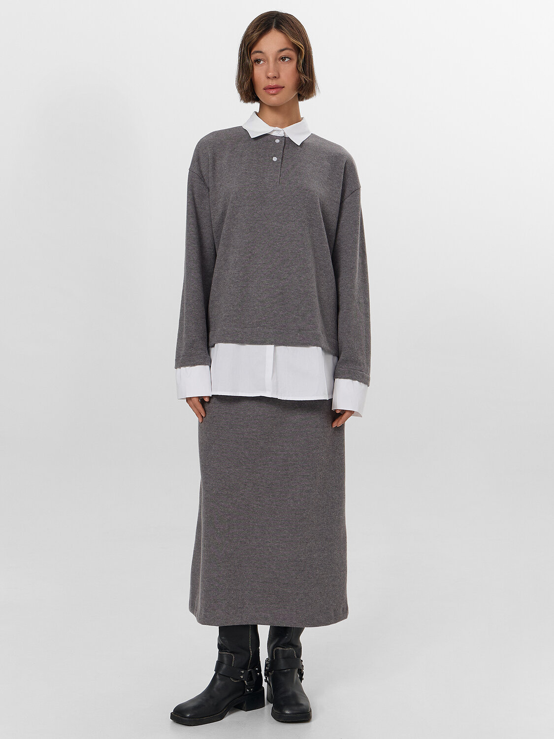 MARK FORMELLE Джемпер 570587 122816 серый меланж