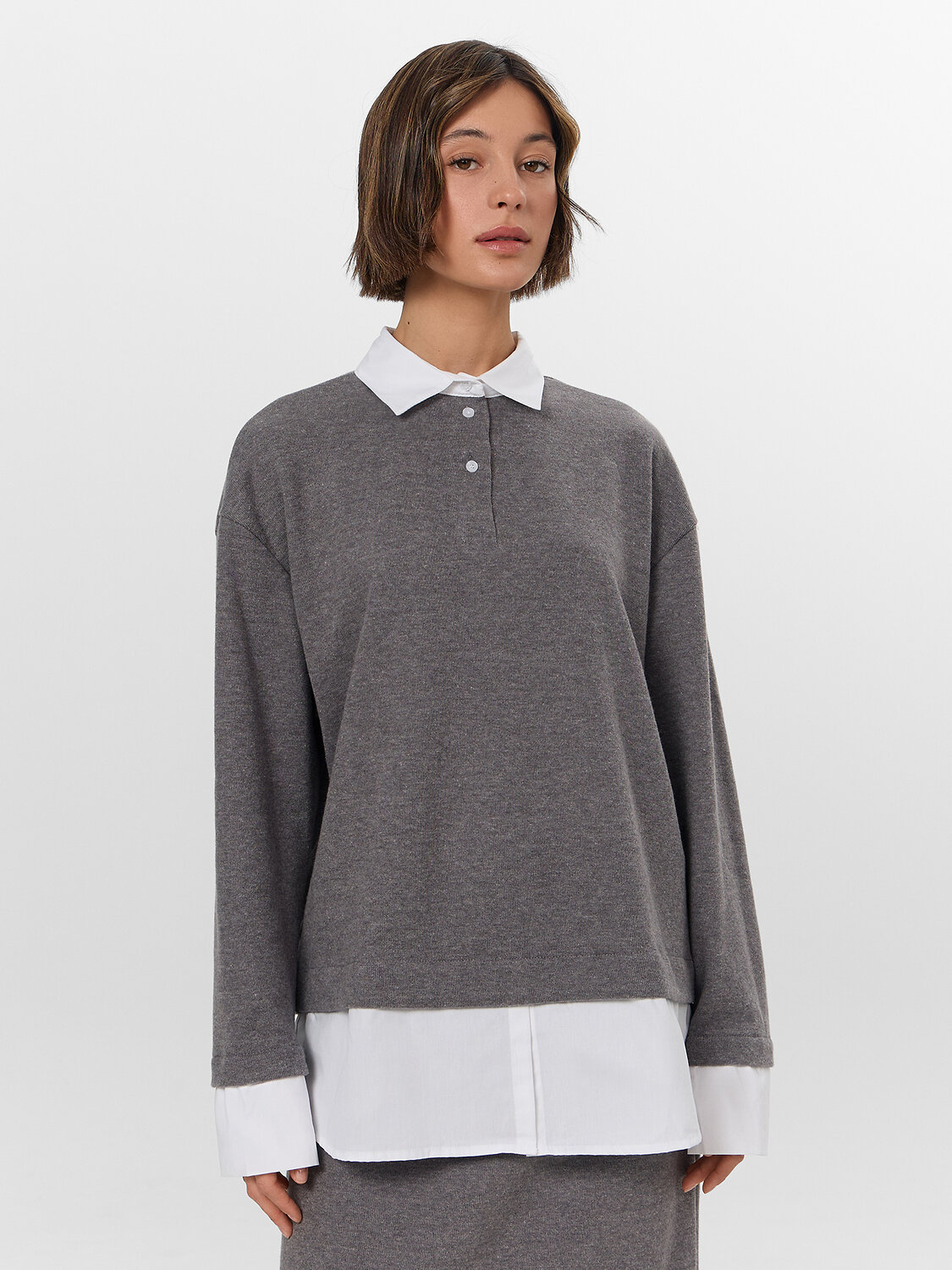 MARK FORMELLE Джемпер 570587 122816 серый меланж