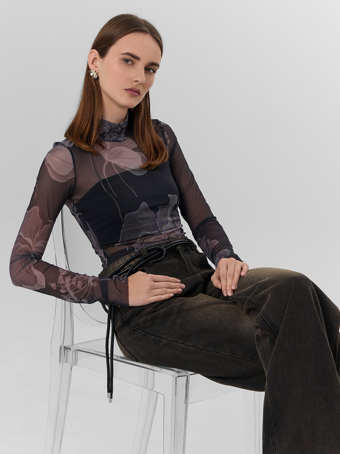 MARK FORMELLE Джемпер 570590 122845 цветы на черном