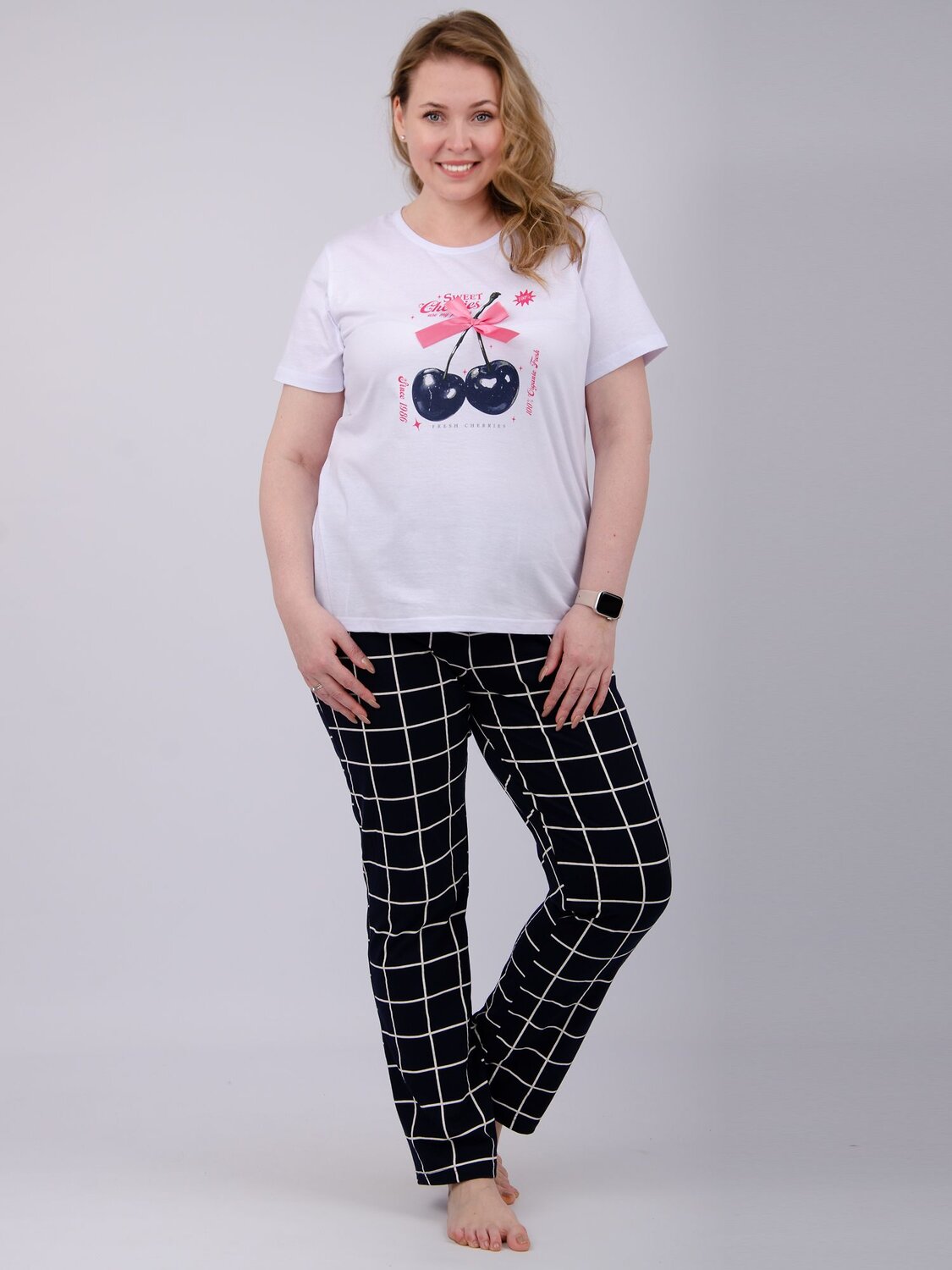 Malina Пижама 570596 3156б белый/тёмно-синий