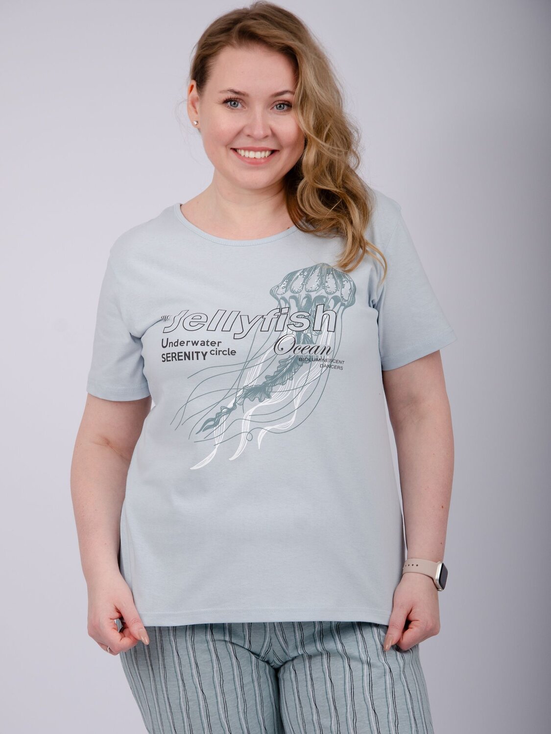 Malina Пижама 570597 3168 эвкалипт/светло-голубой