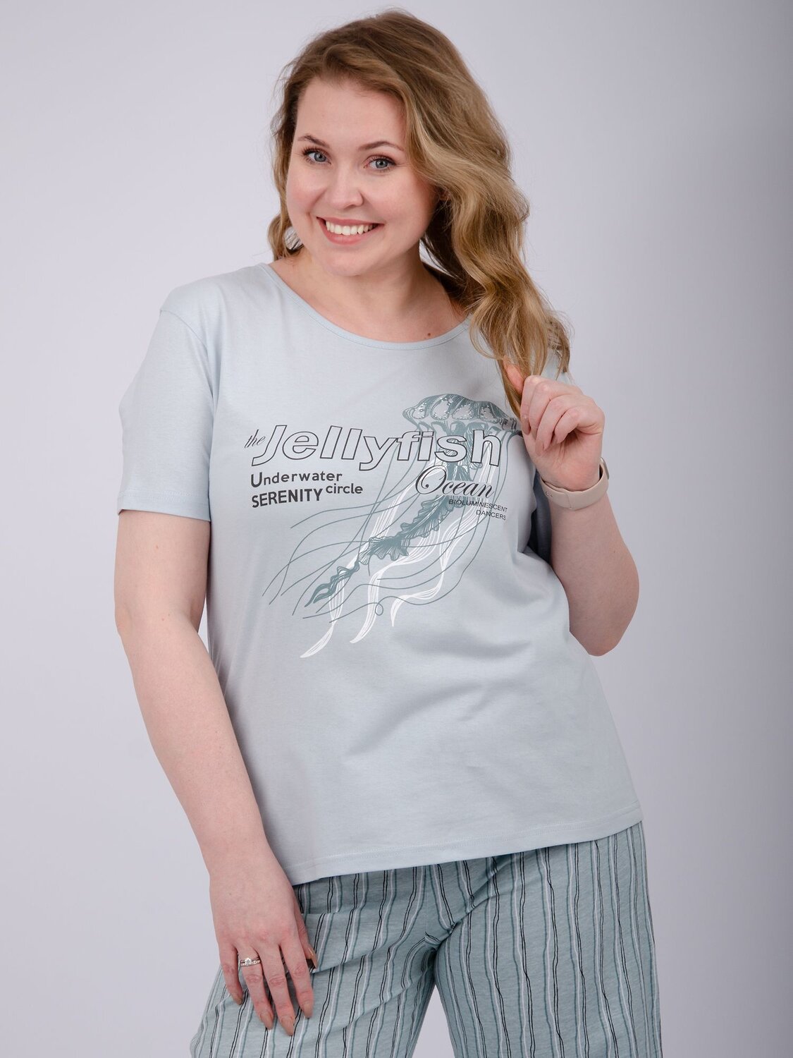 Malina Пижама 570598 3168б эвкалипт/светло-голубой