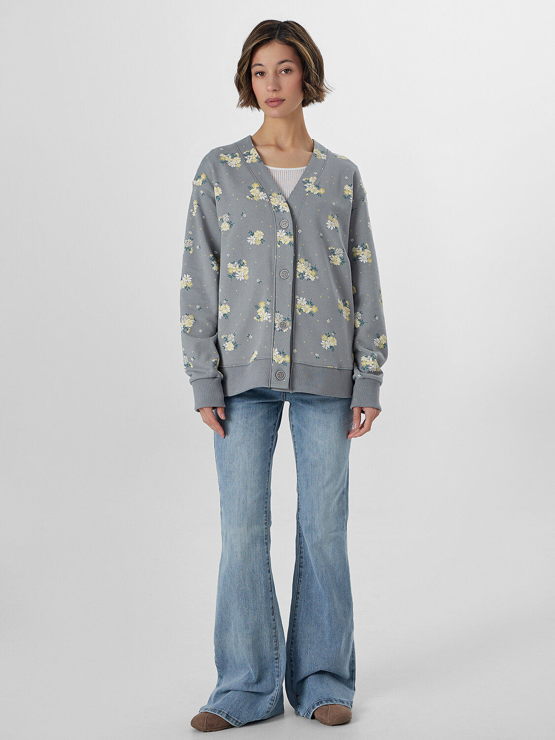 MARK FORMELLE Кардиган 570703 172114 цветы на сером