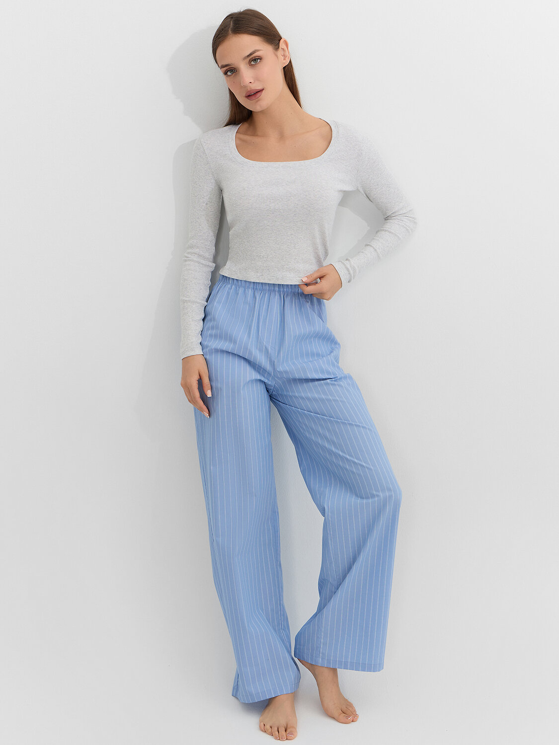 MARK FORMELLE Комплект 570825 592549 серый меланж+белые полосы на т.голубом