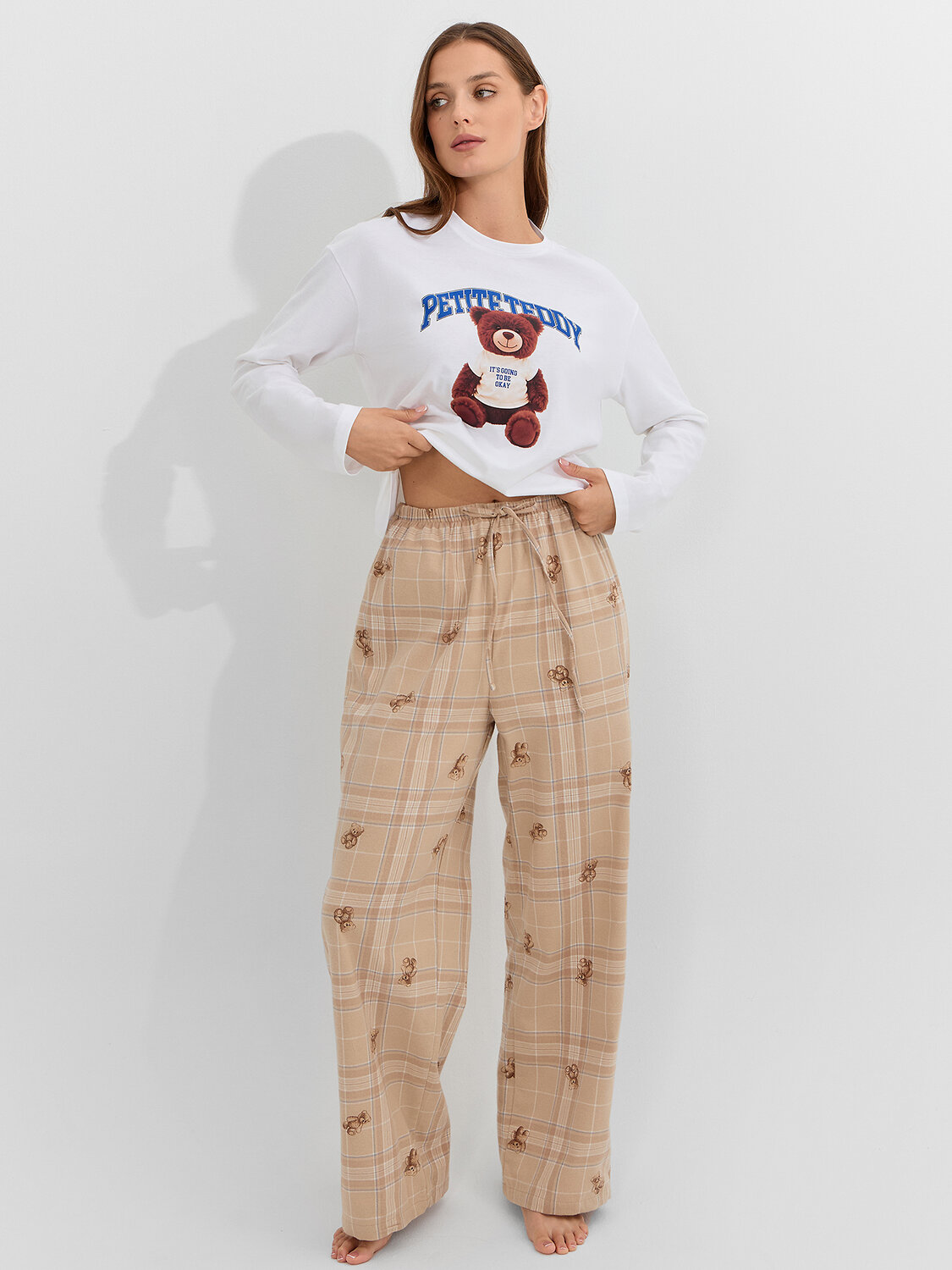 MARK FORMELLE Комплект 570838 592625 белый +клетка с мишки на песочном