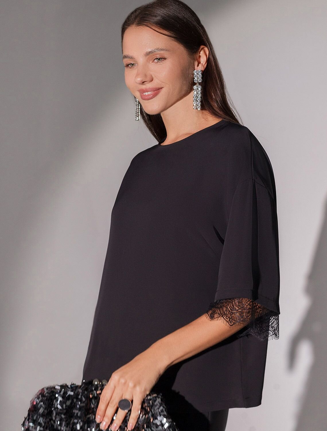 VILATTE Блузка 570902 D29.281 черный