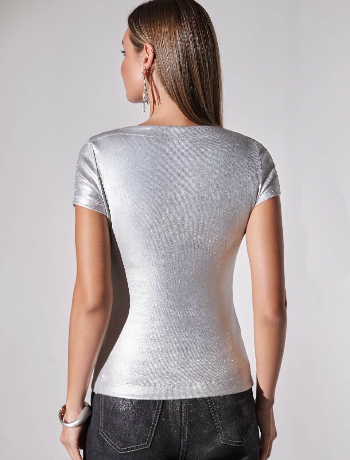 VILATTE Футболка 570918 D49.093 матовое серебро