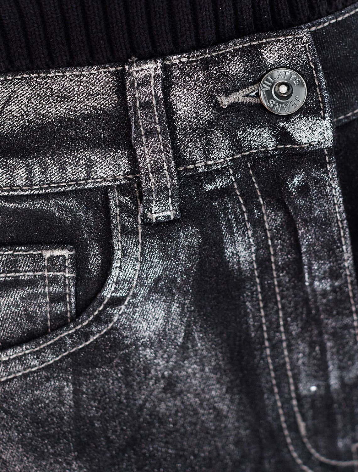 VILATTE Джинсы 570930 D54.311 черный-серебряный