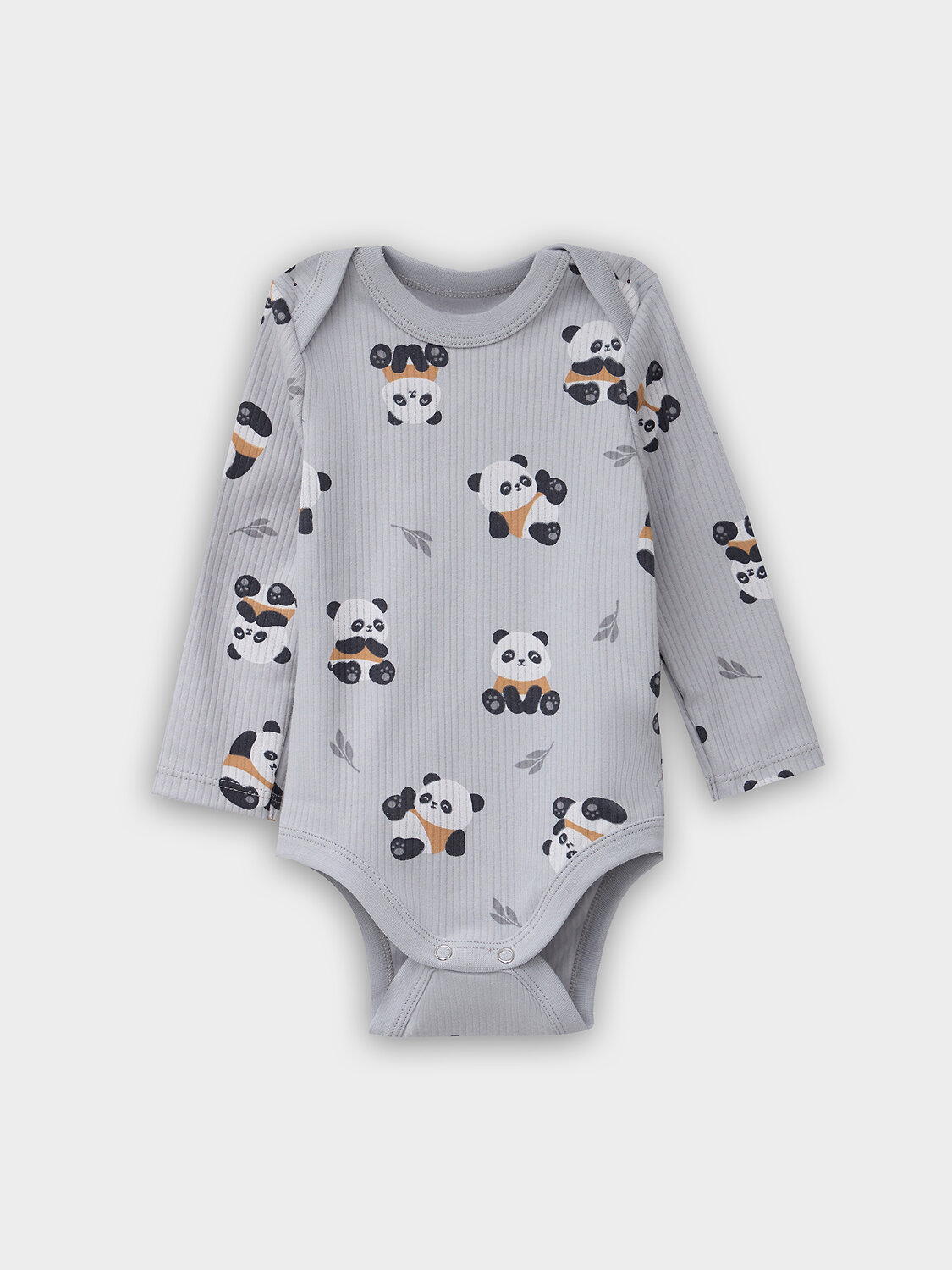 MARK FORMELLE Боди детское 571008 13018-2 пандочки на сером +лапки на охре