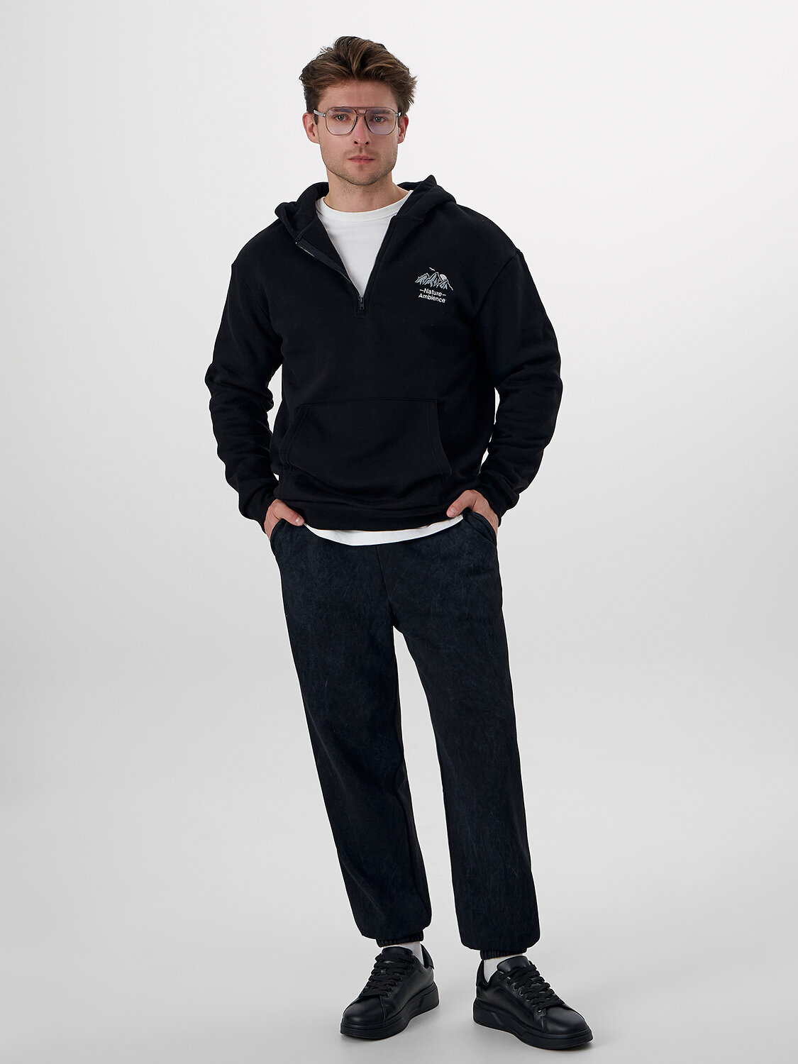 MARK FORMELLE Брюки 571012 181263 ACID WASH черный