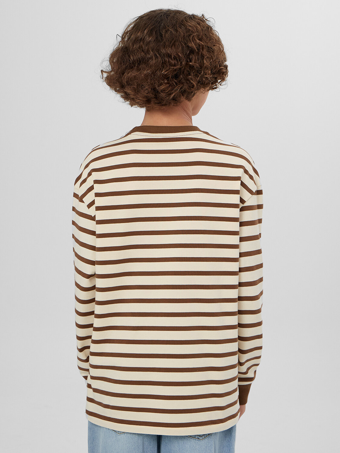 MARK FORMELLE Лонгслив 571044 123434/1 молочно -коричневая полоска