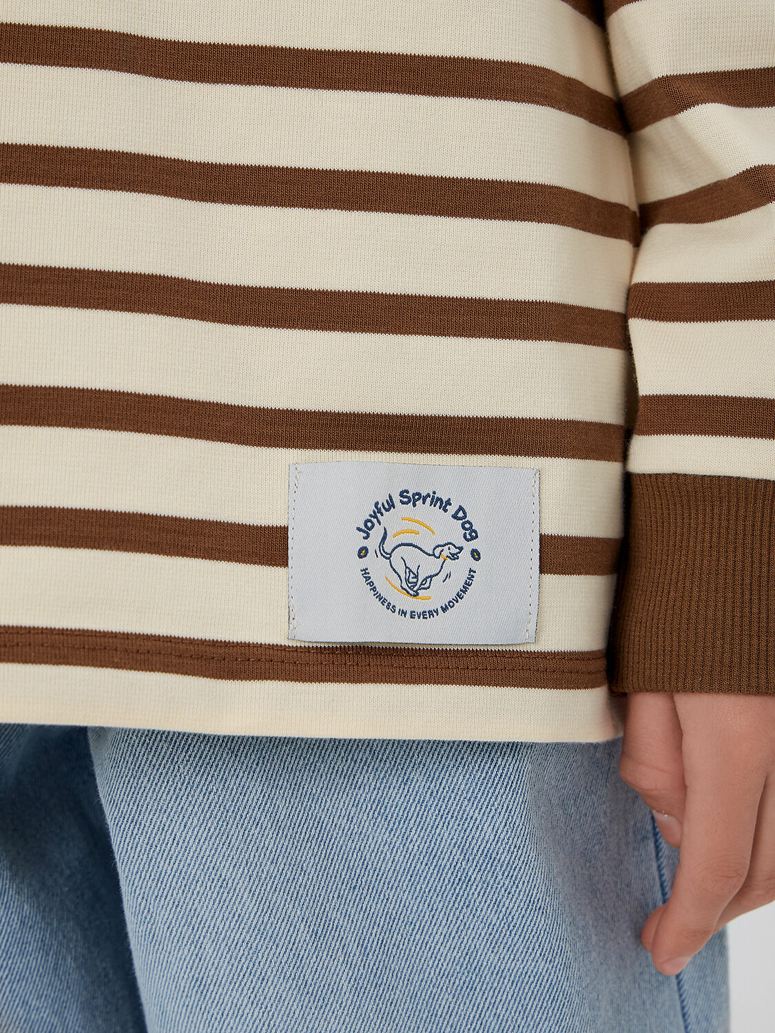 MARK FORMELLE Лонгслив 571044 123434/1 молочно -коричневая полоска