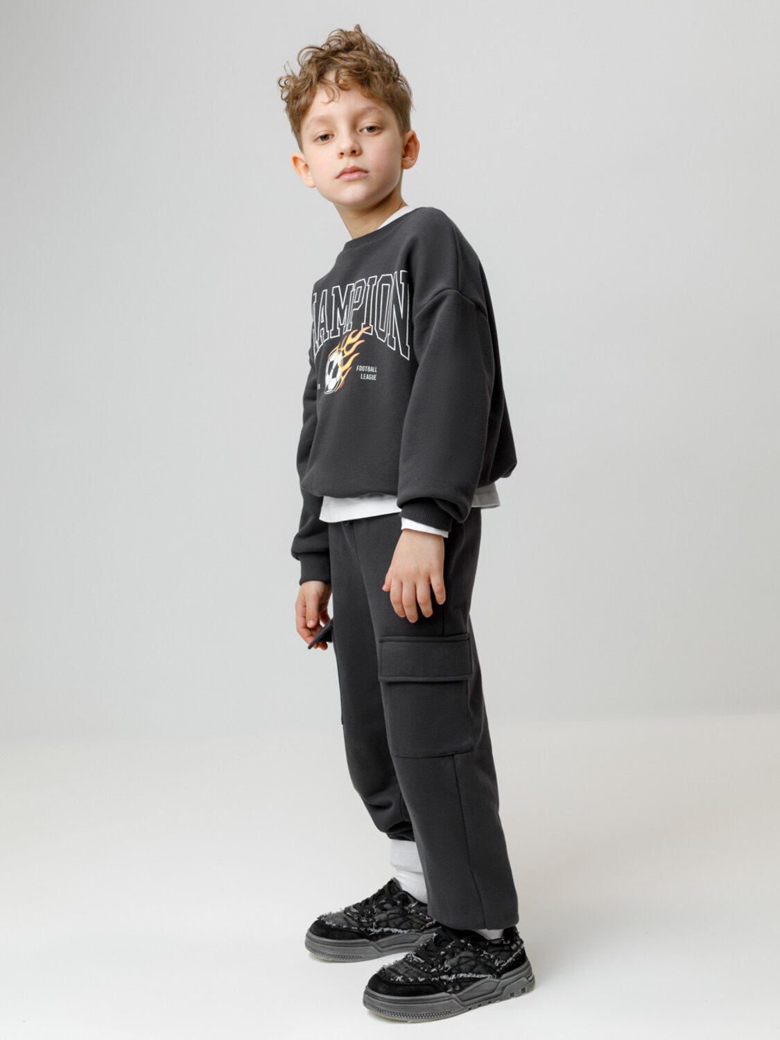 CROCKID Свитшот 571285 КР 302843 темно-серый