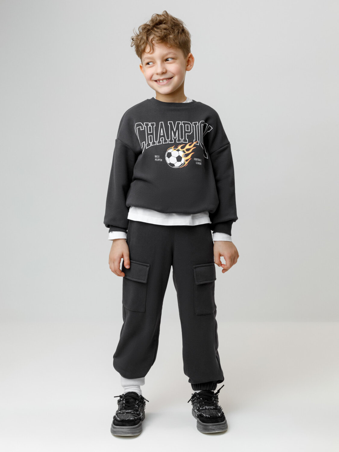 CROCKID Свитшот 571285 КР 302843 темно-серый