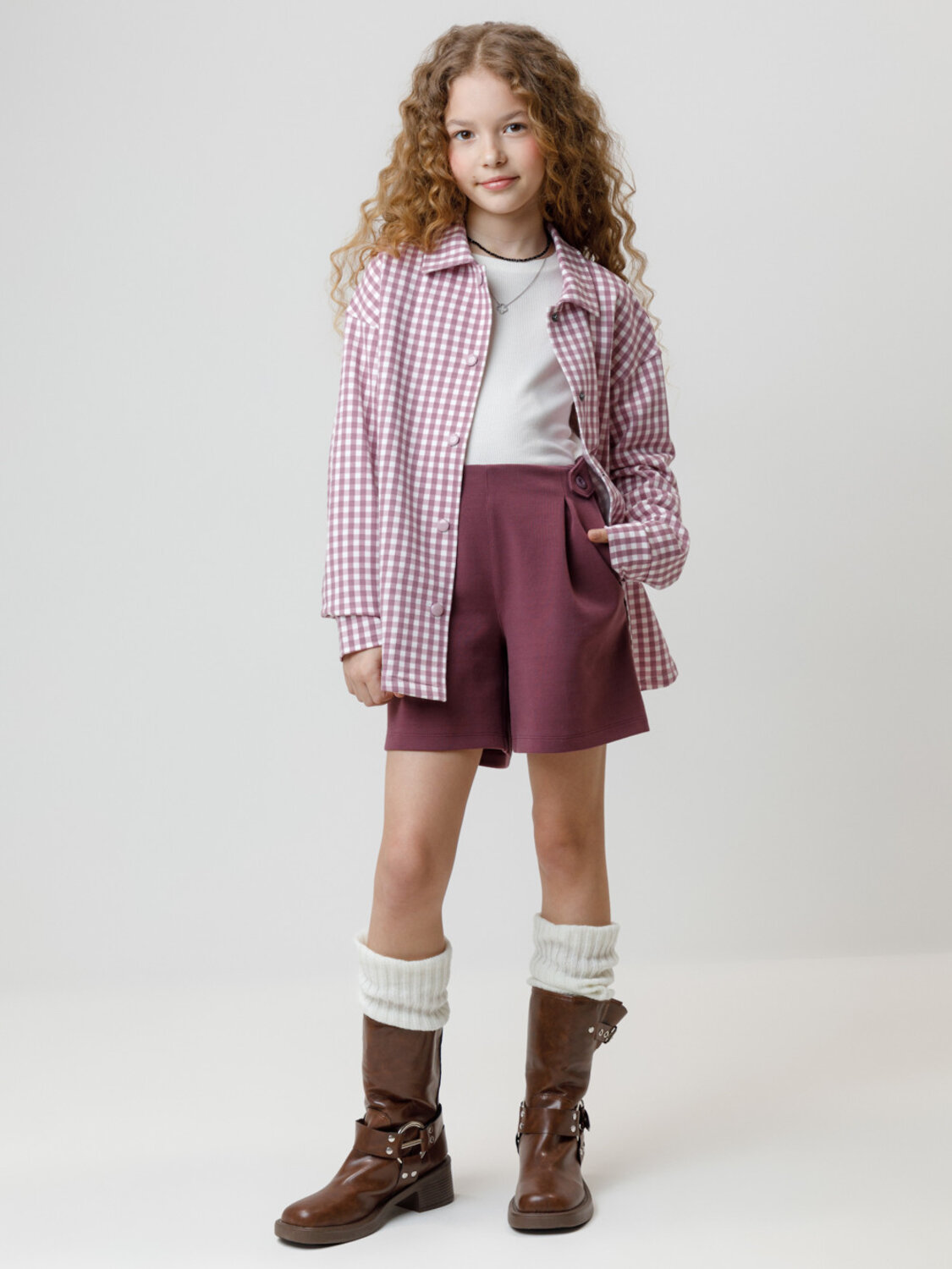 CROCKID Рубашка 571287 КР 302567 бордовый