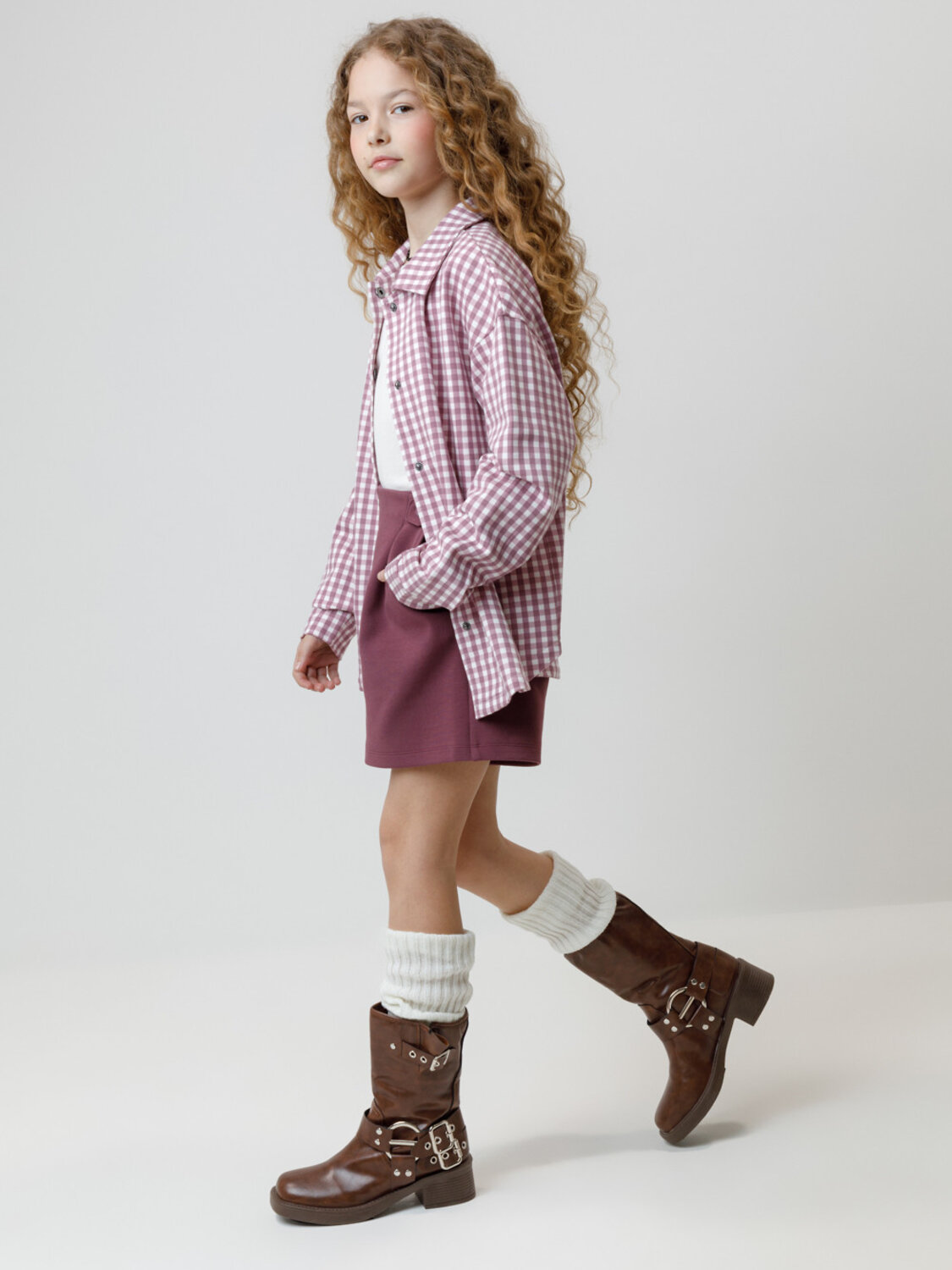 CROCKID Рубашка 571287 КР 302567 бордовый