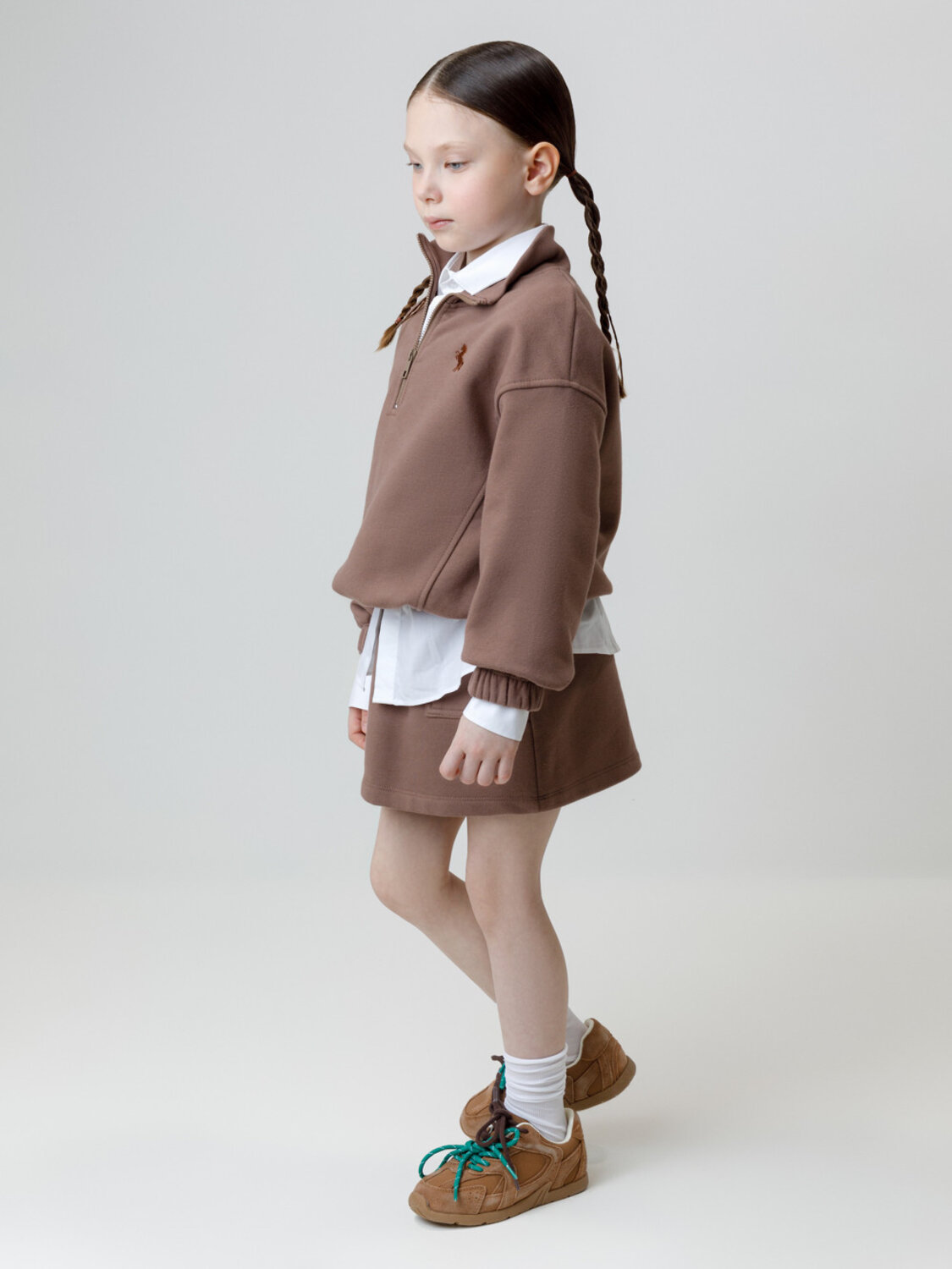 CROCKID Юбка 571327 КР 7149 кофейный