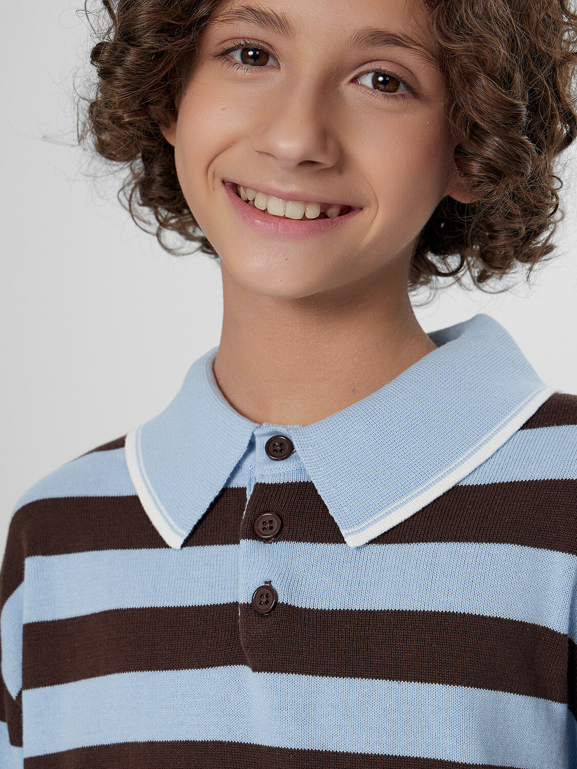 MARK FORMELLE Поло 571652 123477 коричнево -голубая полоска