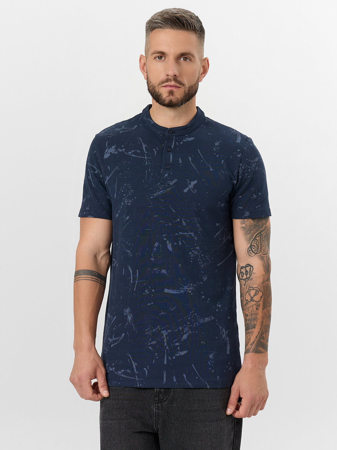 MARK FORMELLE Поло 571664 111697/1 мелкий узор на т.синем