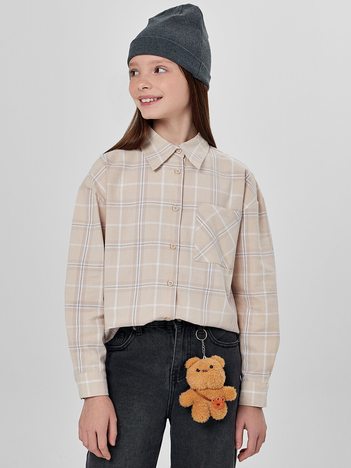 MARK FORMELLE Рубашка 571671 127981 бежевая клетка