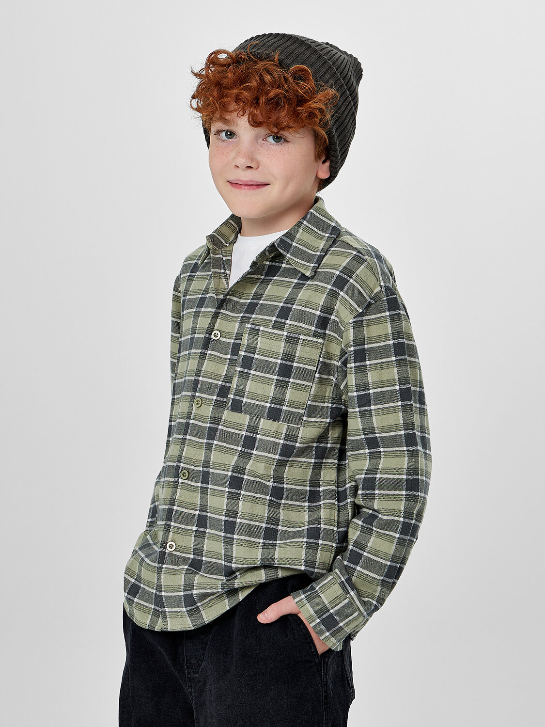 MARK FORMELLE Рубашка 571674 123484 зеленая клетка