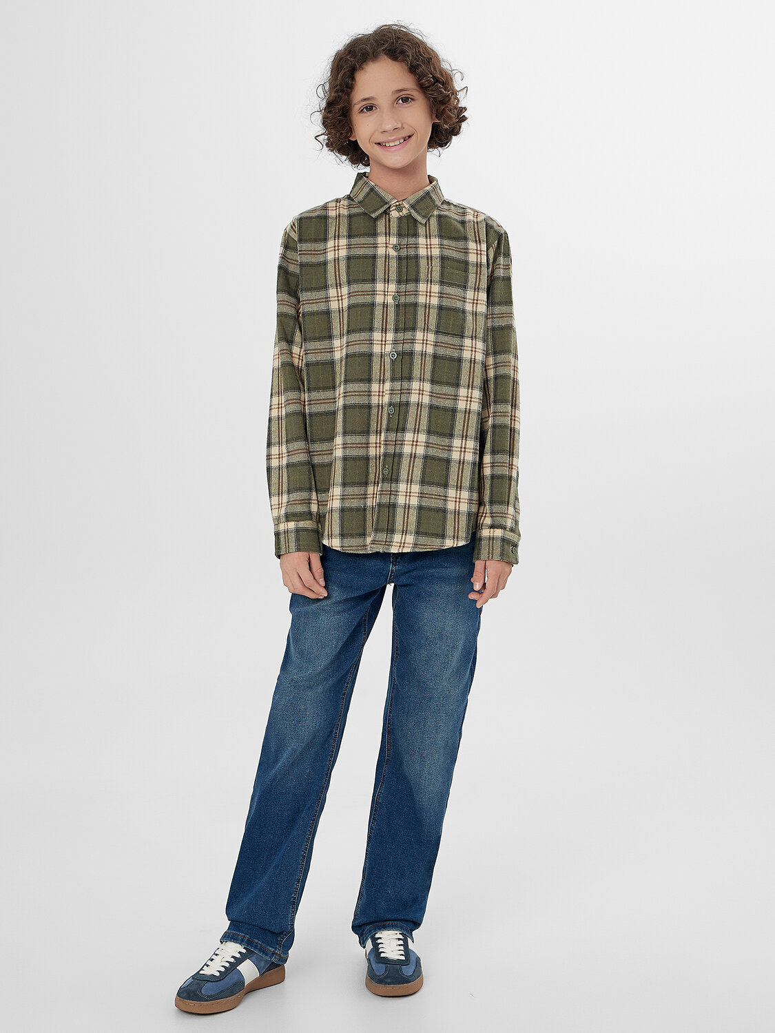 MARK FORMELLE Рубашка 571677 123490 зеленая клетка