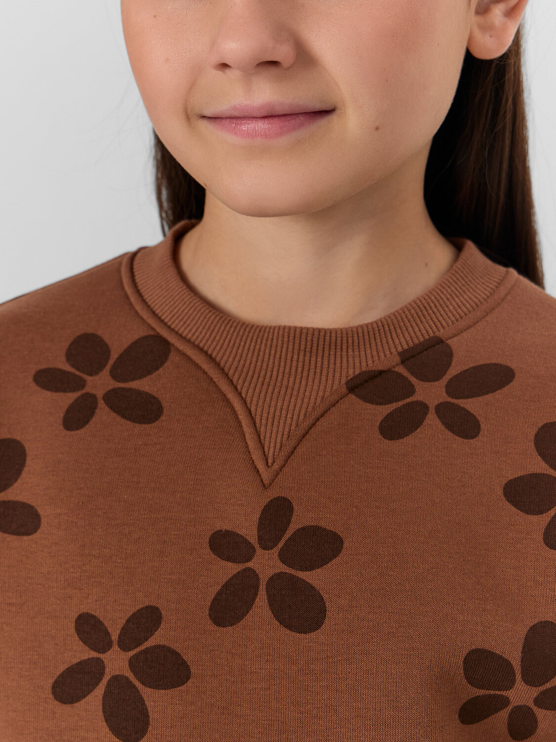 MARK FORMELLE Свитшот 571688 127982 цветочки на коричневом
